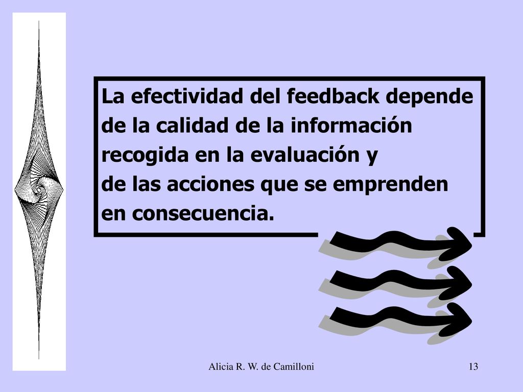 La efectividad del feedback depende de la calidad de la información