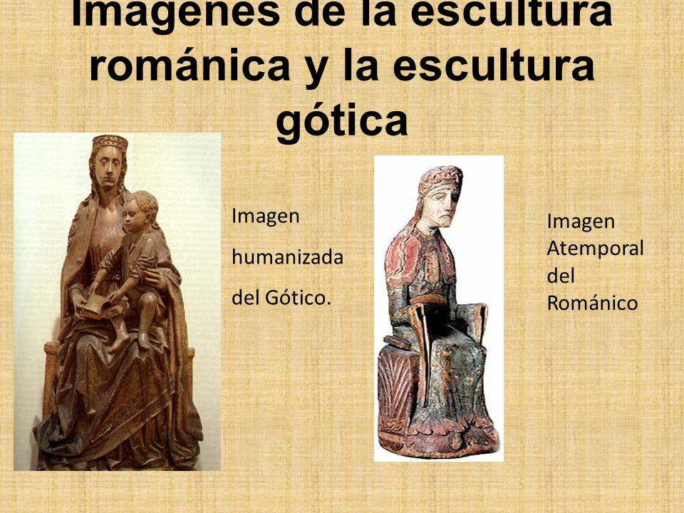 Imágenes de la escultura románica y la escultura gótica