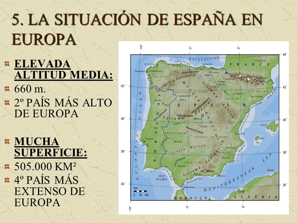 5. LA SITUACIÓN DE ESPAÑA EN EUROPA