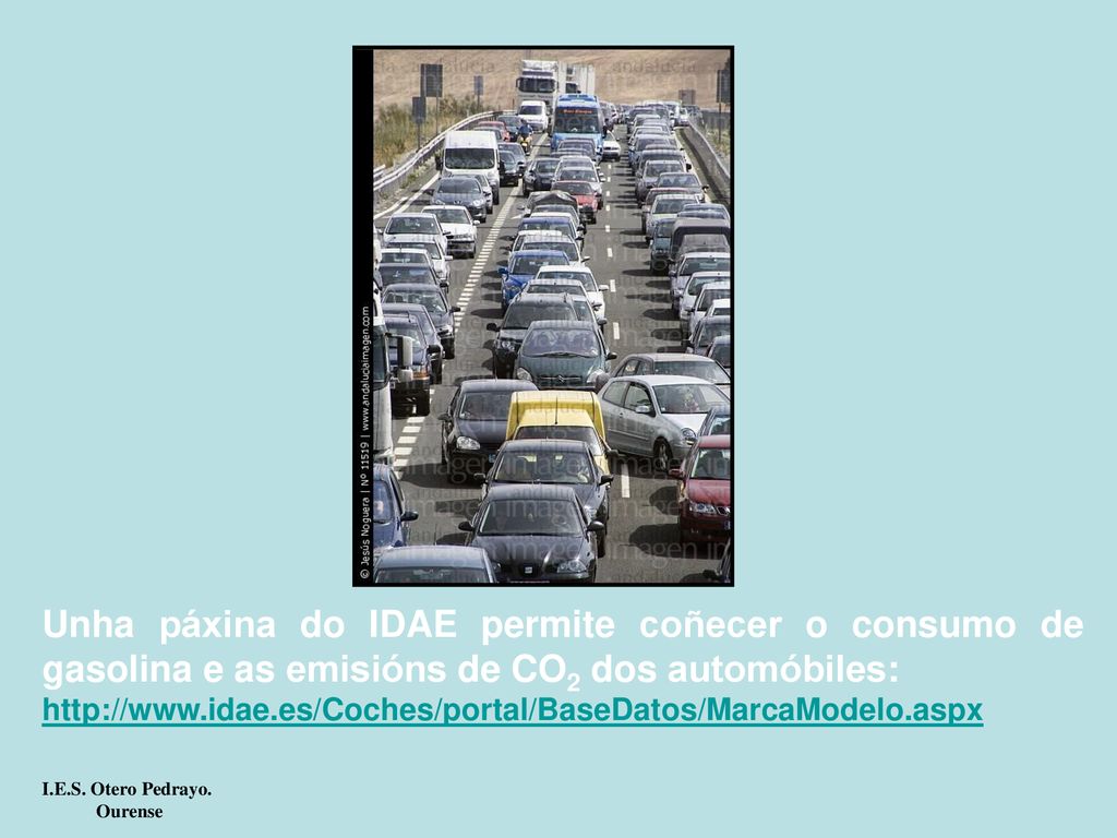 Unha páxina do IDAE permite coñecer o consumo de gasolina e as emisións de CO2 dos automóbiles: