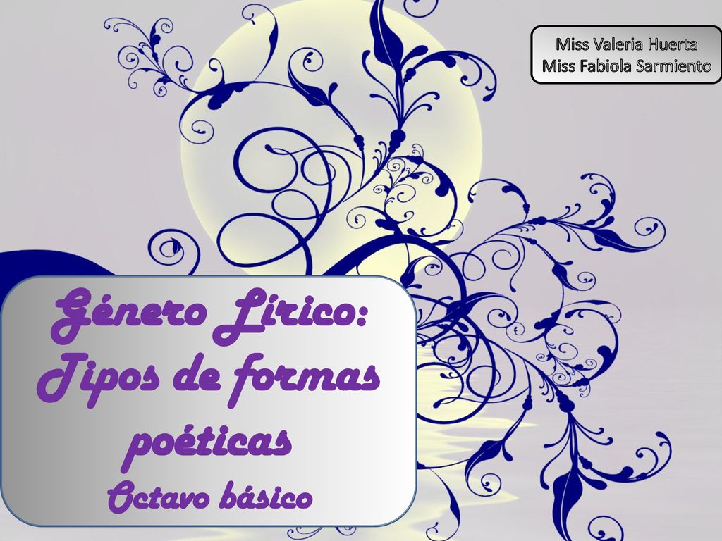 Género Lírico: Tipos de formas poéticas