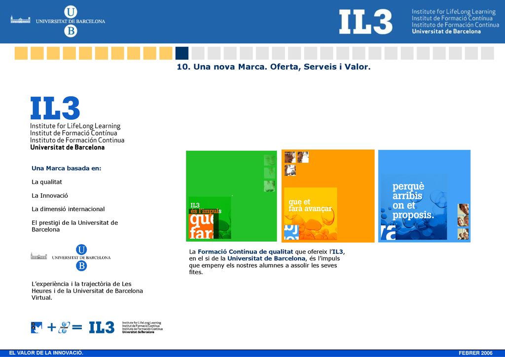 10. Una nova Marca. Oferta, Serveis i Valor.