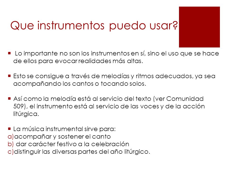 Que instrumentos puedo usar