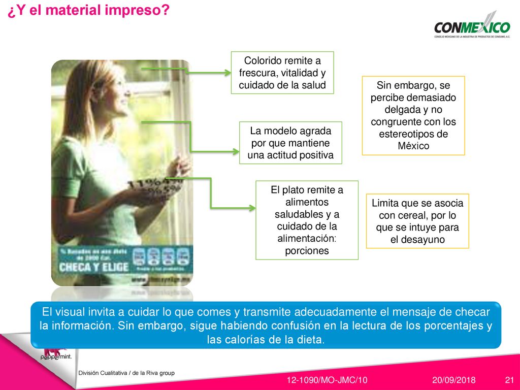 ¿Y el material impreso Colorido remite a frescura, vitalidad y cuidado de la salud.