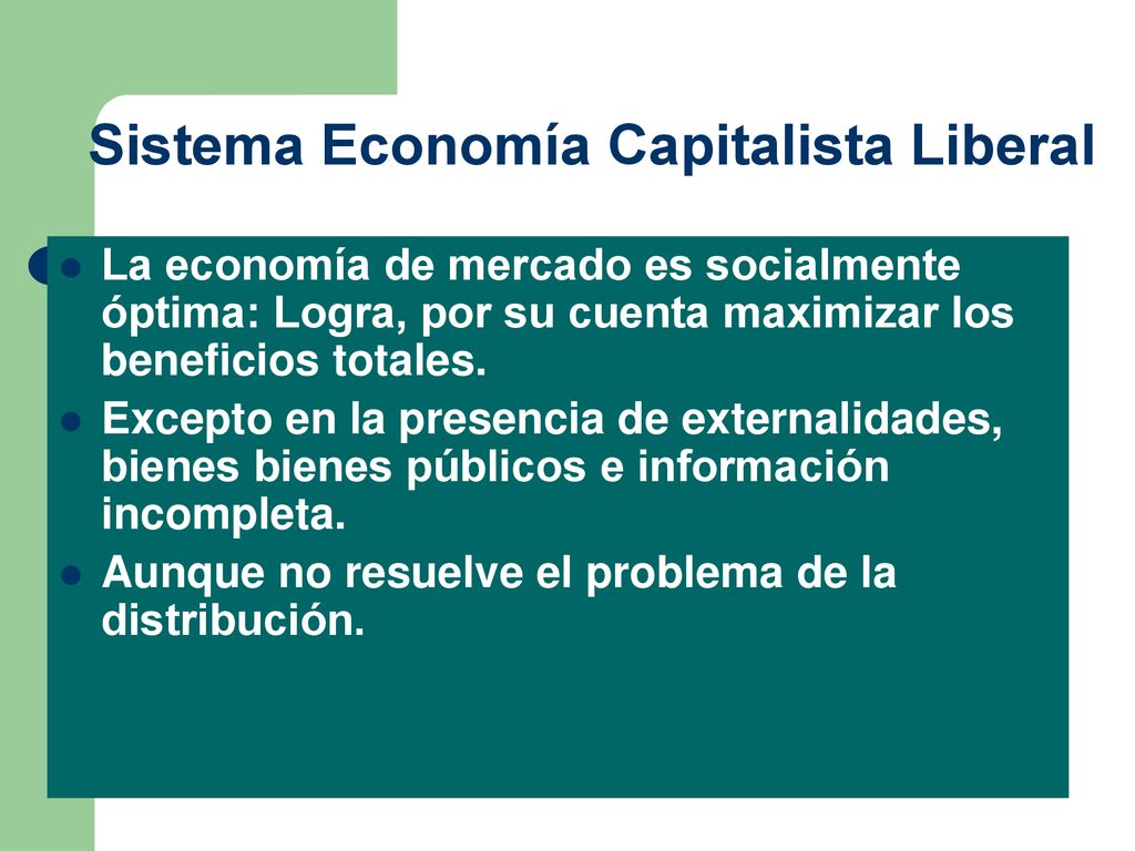 Sistema Economía Capitalista Liberal