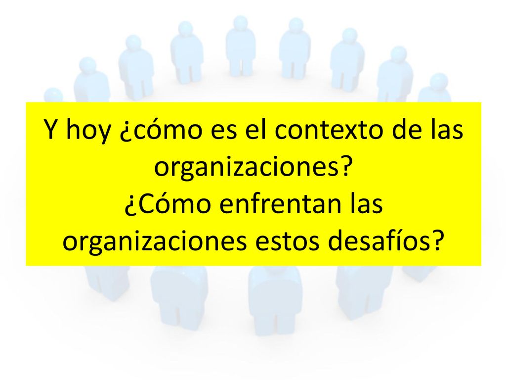Y hoy ¿cómo es el contexto de las organizaciones
