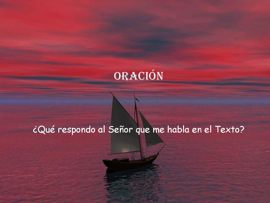 ¿Qué respondo al Señor que me habla en el Texto