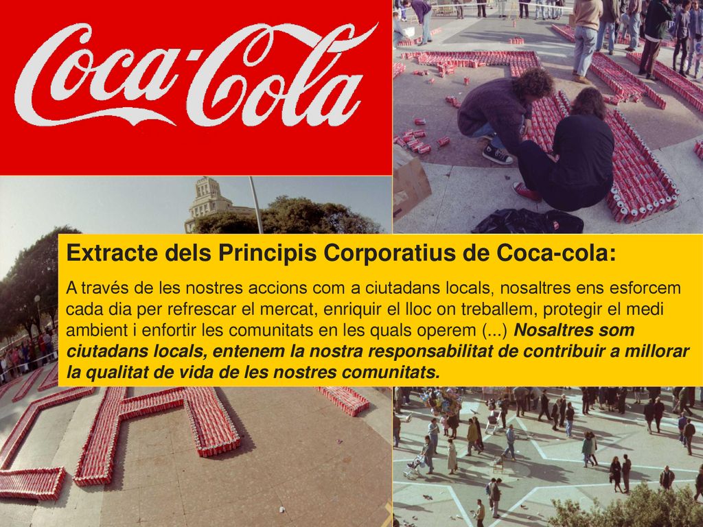Extracte dels Principis Corporatius de Coca-cola: