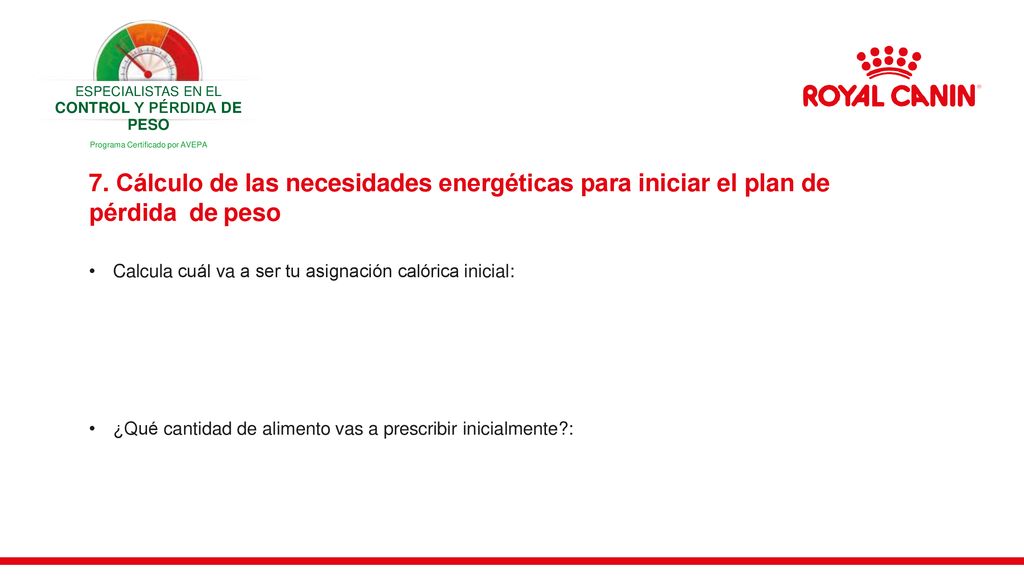ESPECIALISTAS EN EL CONTROL Y PÉRDIDA DE PESO. Programa Certificado por AVEPA.