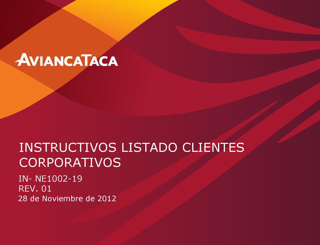 INSTRUCTIVOS LISTADO CLIENTES CORPORATIVOS