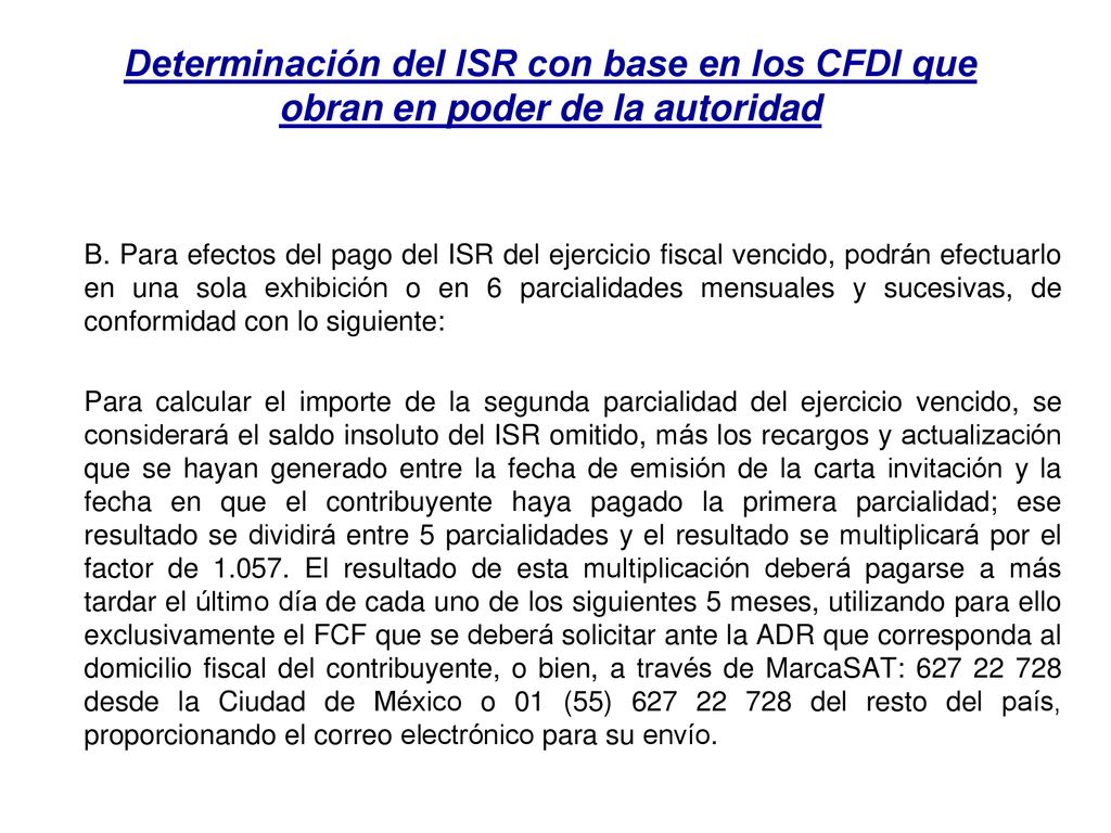 Determinación del ISR con base en los CFDI que obran en poder de la autoridad