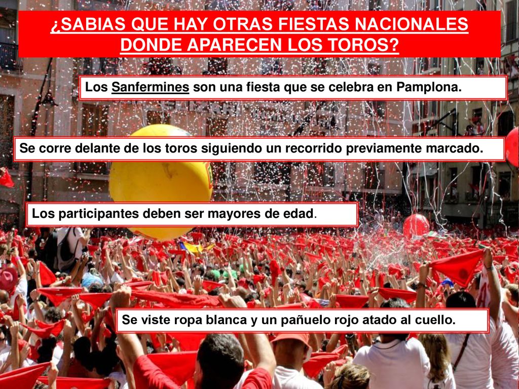 ¿SABIAS QUE HAY OTRAS FIESTAS NACIONALES DONDE APARECEN LOS TOROS