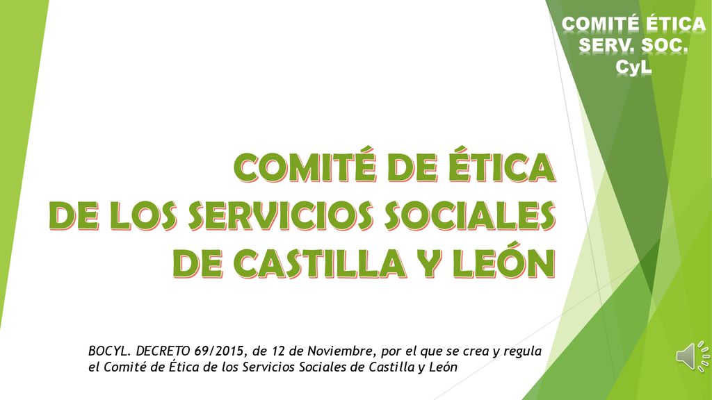 COMITÉ DE ÉTICA DE LOS SERVICIOS SOCIALES DE CASTILLA Y LEÓN