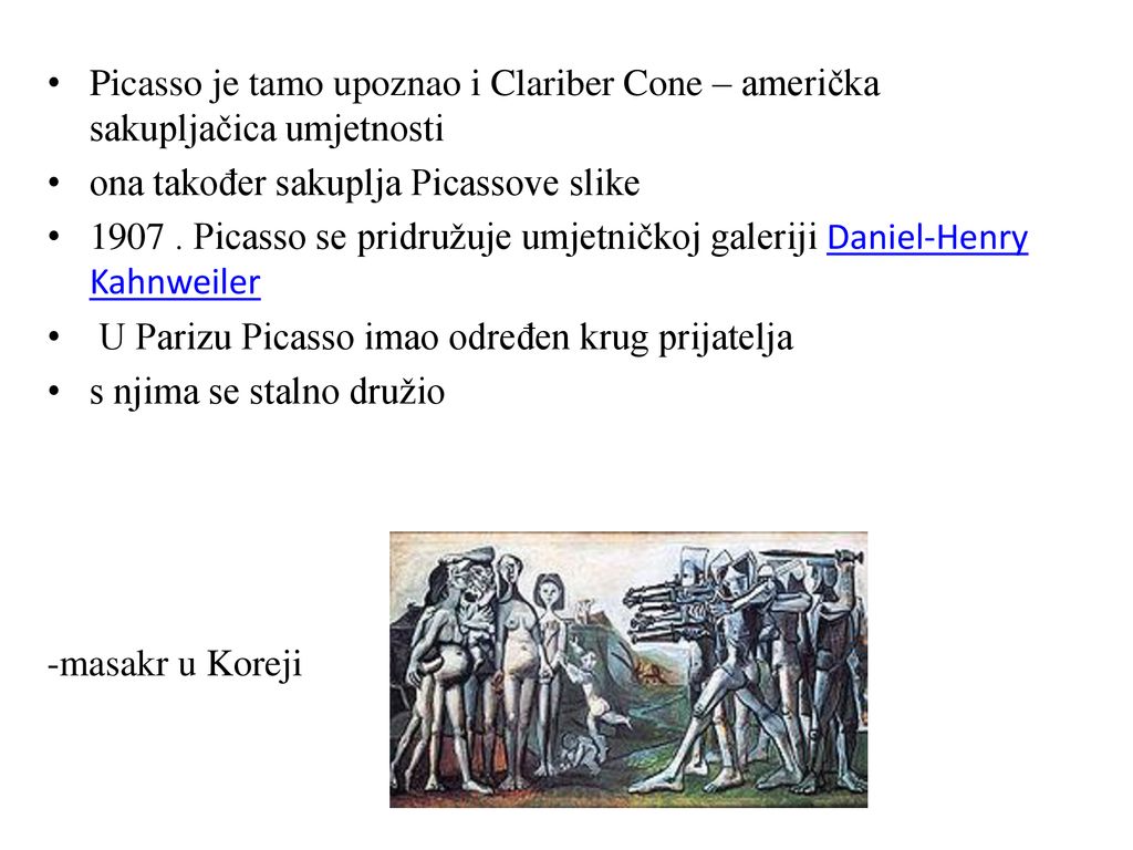 Picasso je tamo upoznao i Clariber Cone – američka sakupljačica umjetnosti