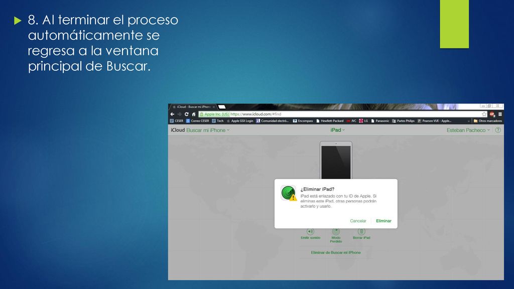 8. Al terminar el proceso automáticamente se regresa a la ventana principal de Buscar.