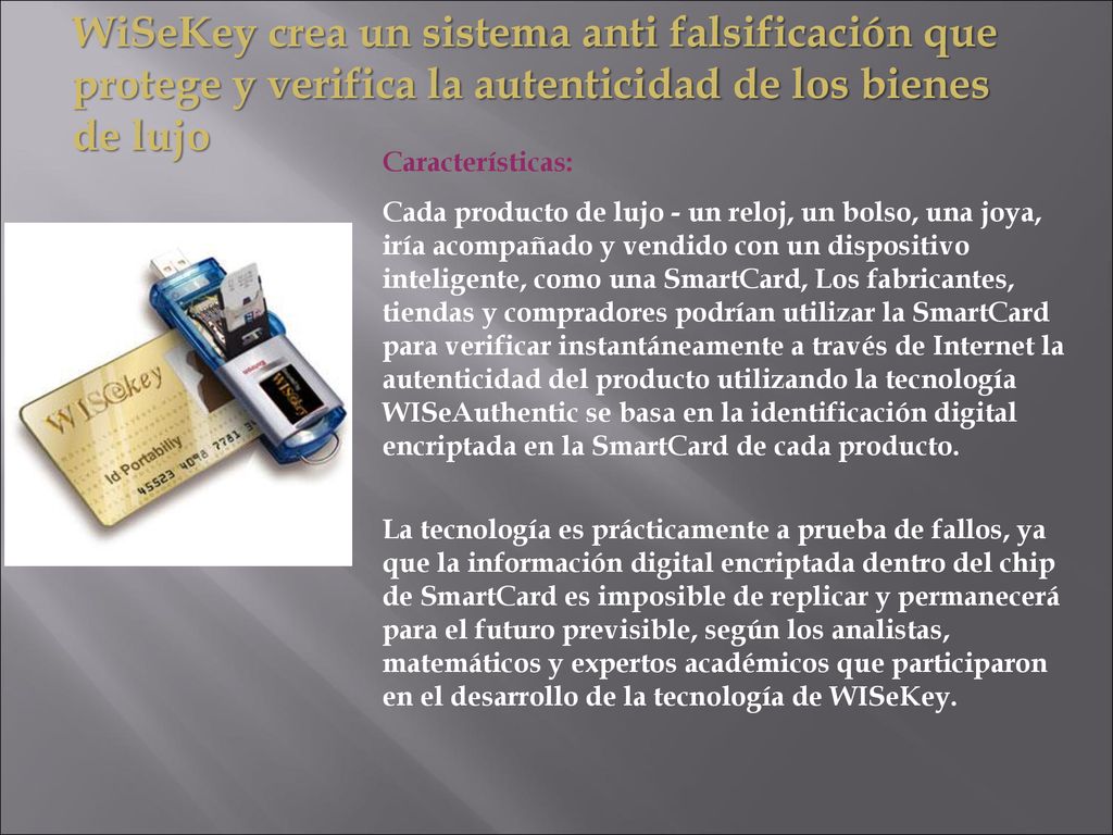 WiSeKey crea un sistema anti falsificación que protege y verifica la autenticidad de los bienes de lujo