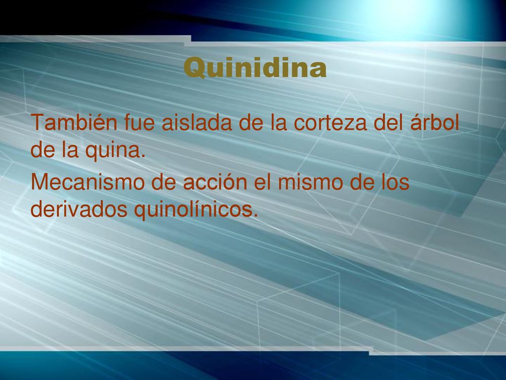 Quinidina También fue aislada de la corteza del árbol de la quina.