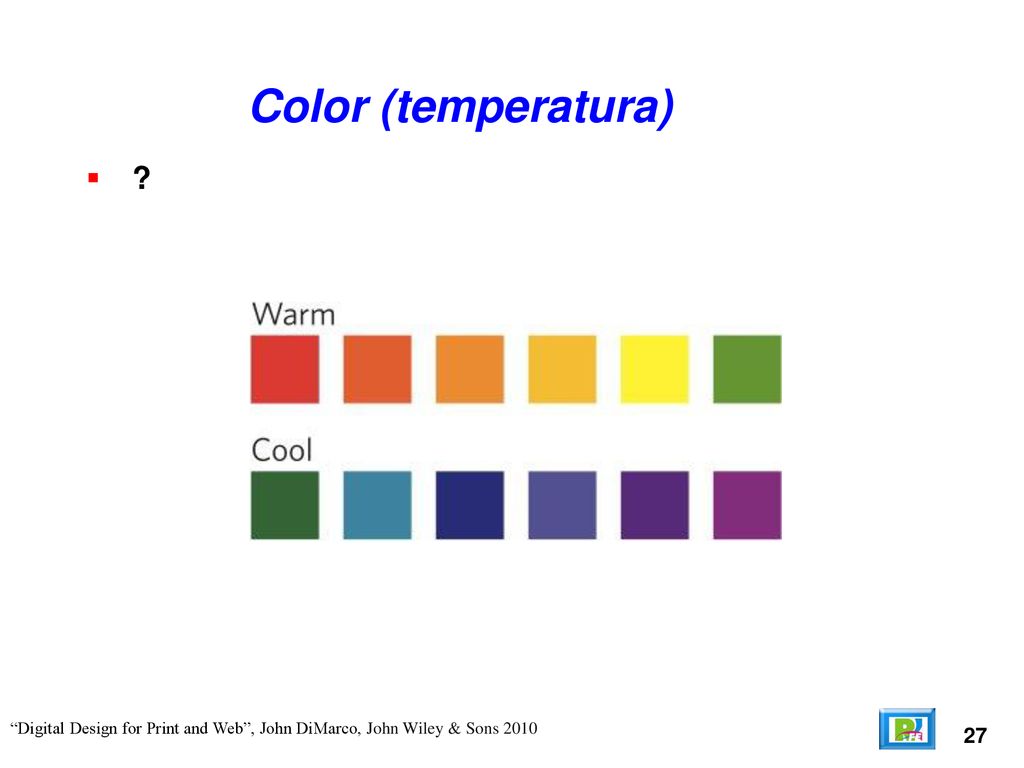 Color (temperatura) Digital Design for Print and Web , John DiMarco, John Wiley & Sons
