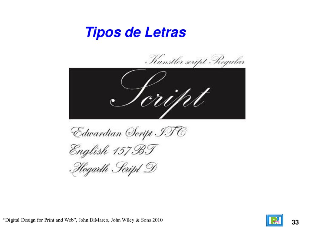 Tipos de Letras Digital Design for Print and Web , John DiMarco, John Wiley & Sons