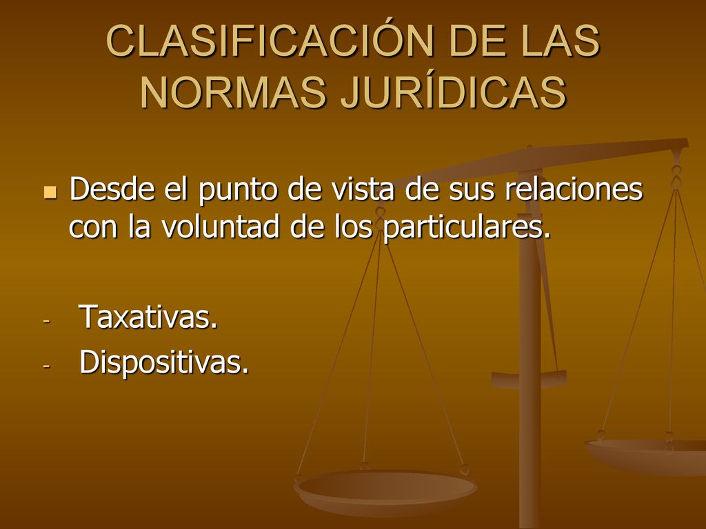 CLASIFICACIÓN DE LAS NORMAS JURÍDICAS