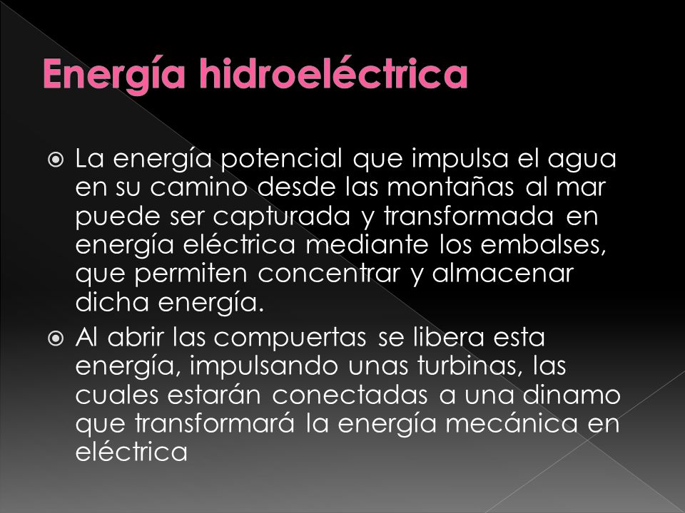 Energía hidroeléctrica
