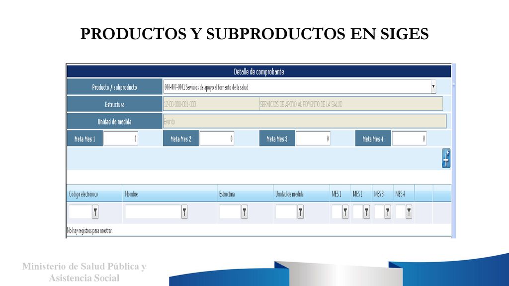 PRODUCTOS Y SUBPRODUCTOS EN SIGES