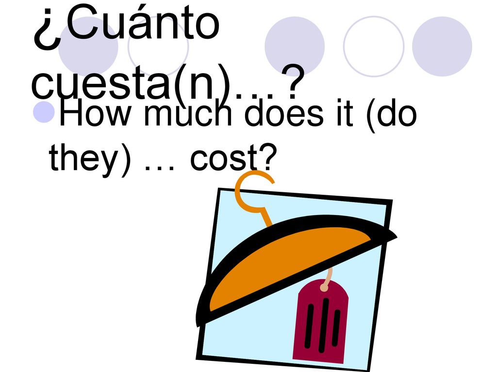¿Cuánto cuesta(n)… How much does it (do they) … cost