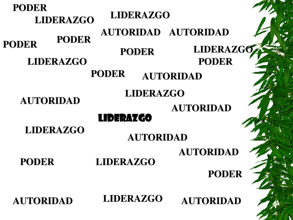 PODER LIDERAZGO. LIDERAZGO. AUTORIDAD. AUTORIDAD. PODER. PODER. LIDERAZGO. PODER. LIDERAZGO.
