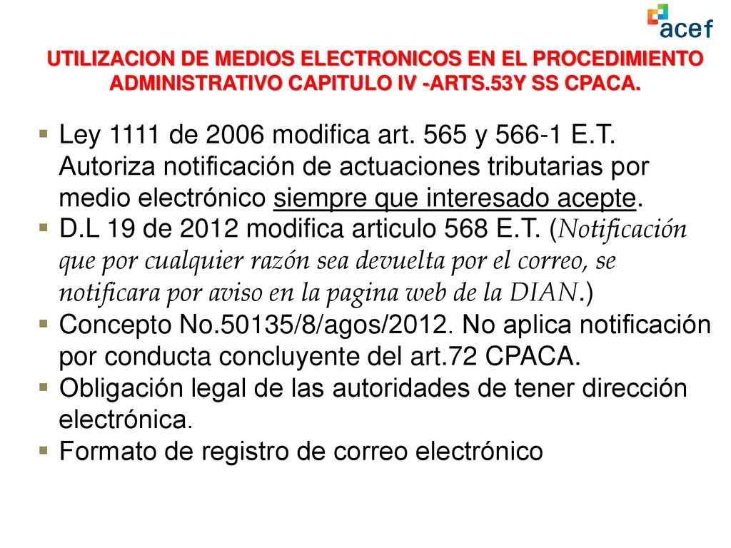 Obligación legal de las autoridades de tener dirección electrónica.