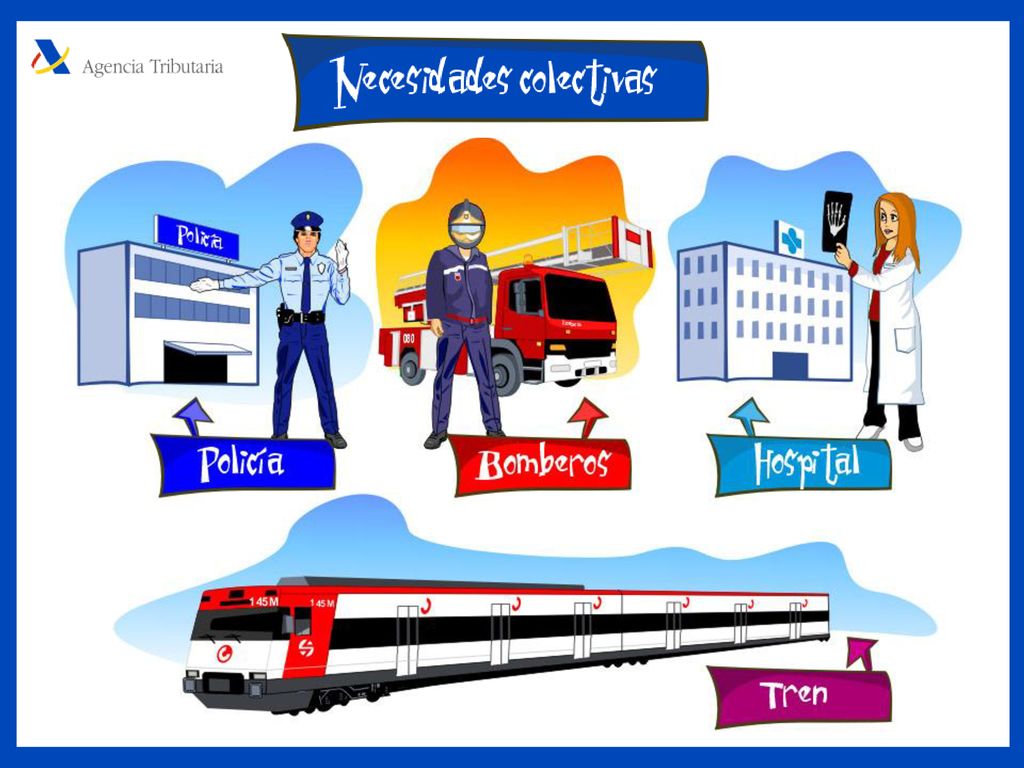 Para satisfacer estas necesidades colectivas, existen las administraciones públicas, como la Unión Europea, el Estado, las Comunidades Autónomas, las Diputaciones provinciales, los Ayuntamientos y otras, que se encargan de planificar los gastos de los servicios públicos que se prestan y que disfrutan los ciudadanos.