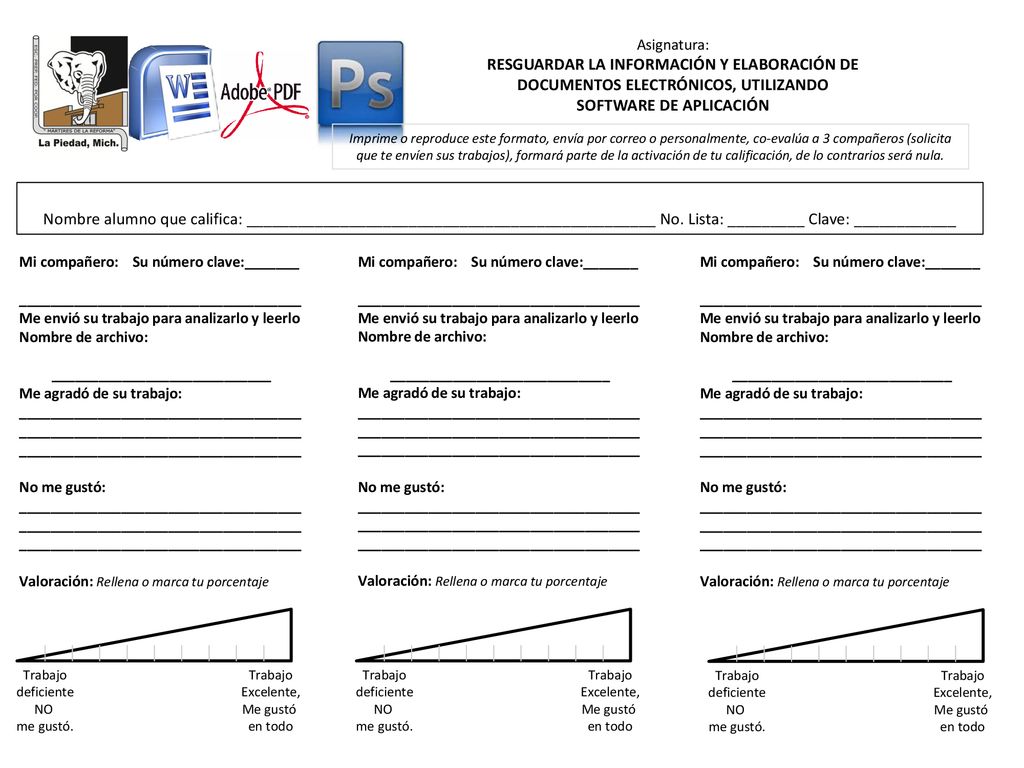 Asignatura: RESGUARDAR LA INFORMACIÓN Y ELABORACIÓN DE DOCUMENTOS ELECTRÓNICOS, UTILIZANDO SOFTWARE DE APLICACIÓN.
