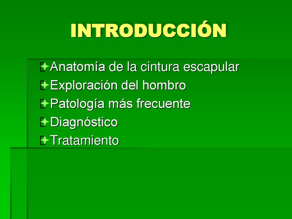 INTRODUCCIÓN Anatomía de la cintura escapular Exploración del hombro