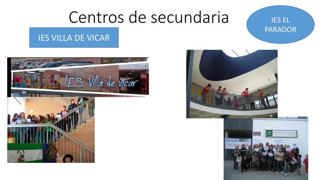 IES EL PARADOR Centros de secundaria IES VILLA DE VICAR