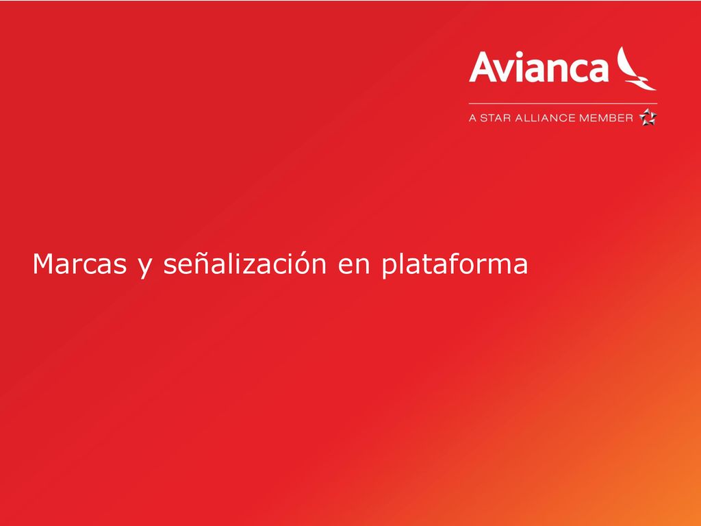 Marcas y señalización en plataforma