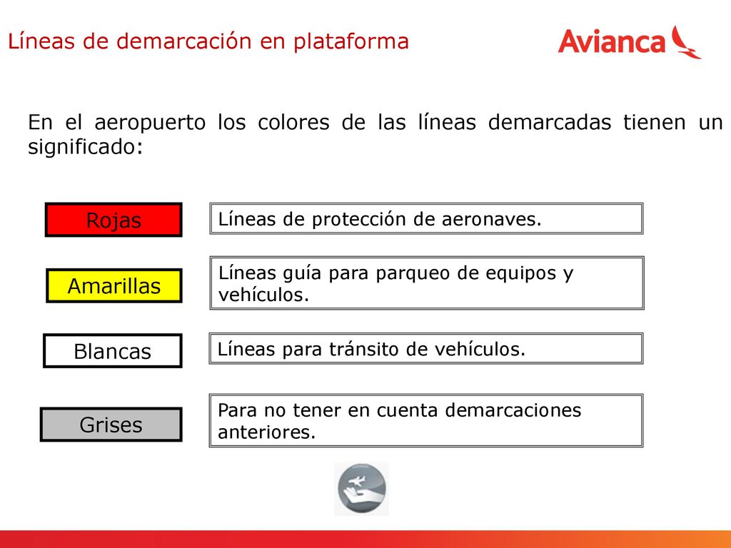 Líneas de demarcación en plataforma