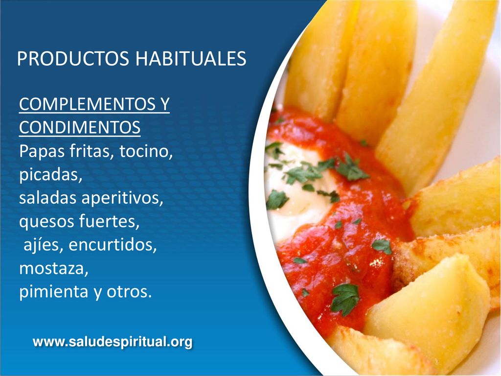 PRODUCTOS HABITUALES COMPLEMENTOS Y CONDIMENTOS