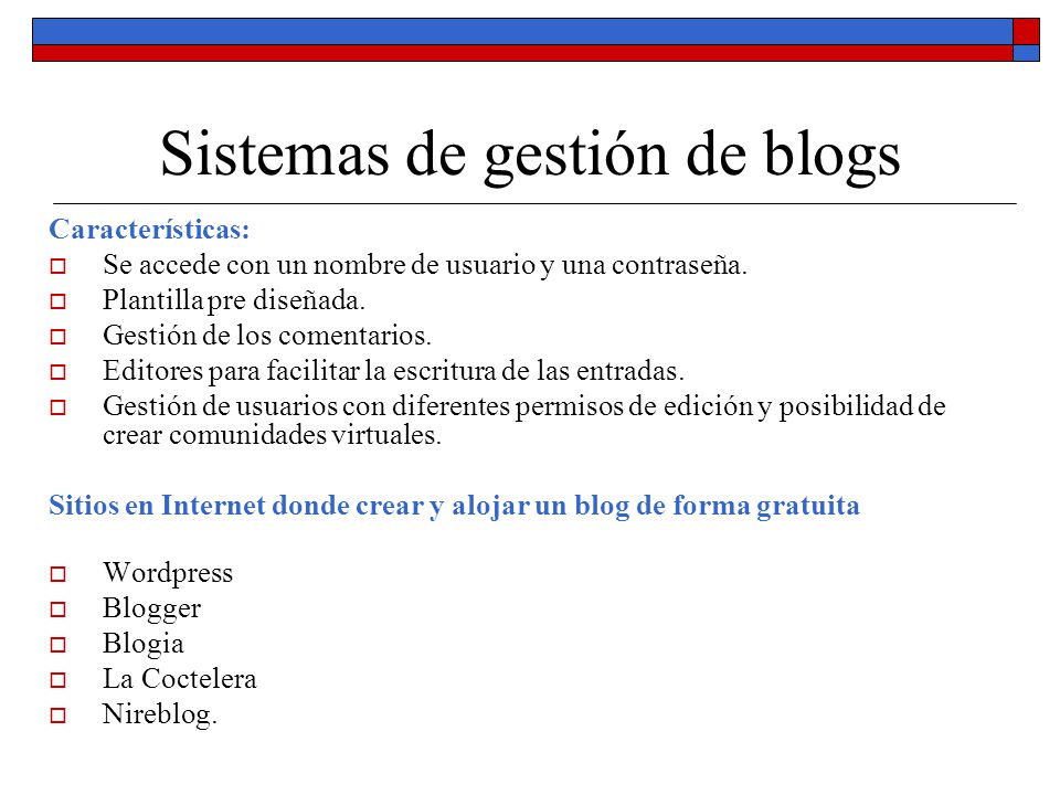 Sistemas de gestión de blogs