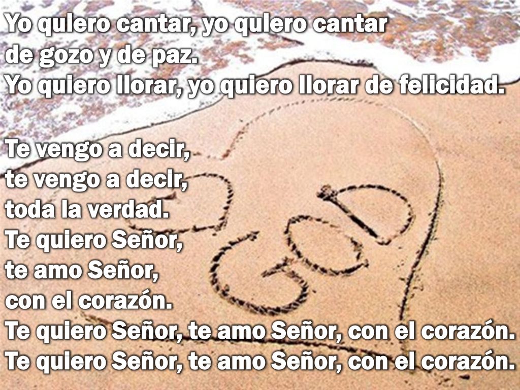 Yo quiero cantar, yo quiero cantar de gozo y de paz