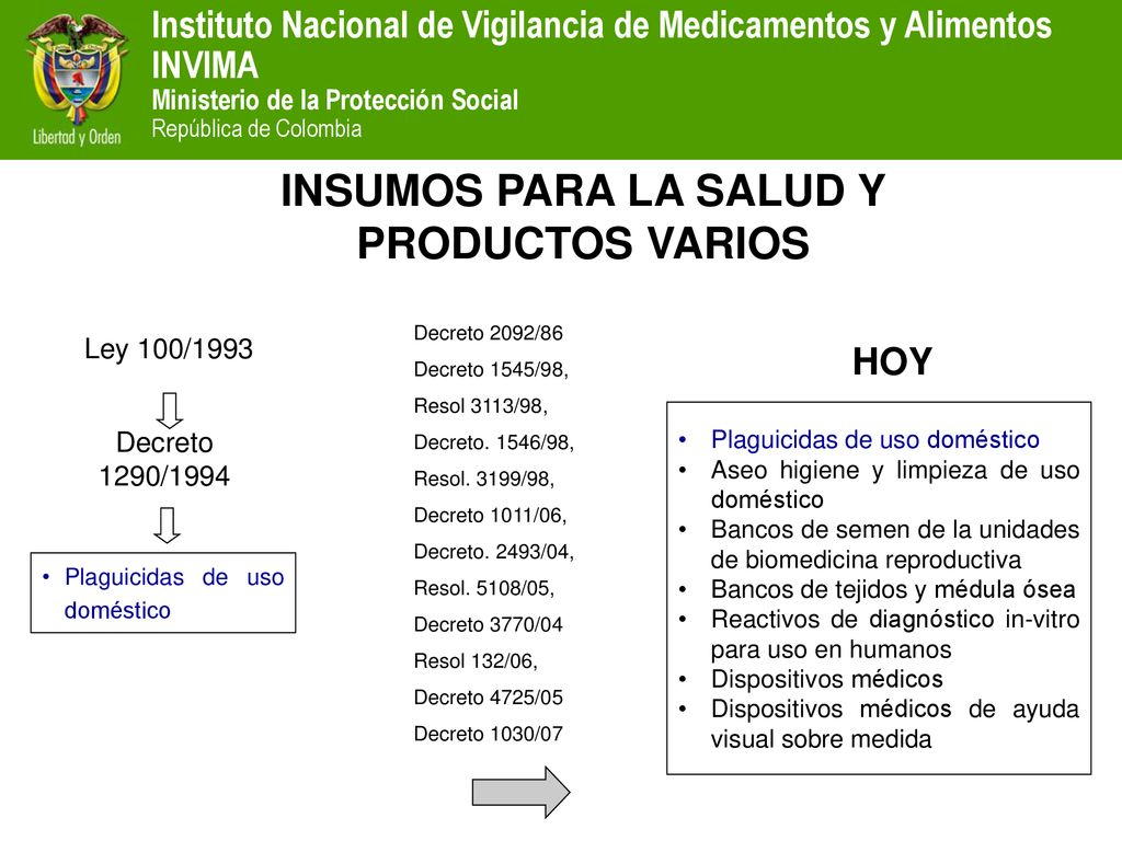 INSUMOS PARA LA SALUD Y PRODUCTOS VARIOS