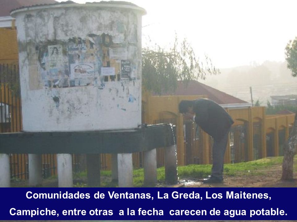 Comunidades de Ventanas, La Greda, Los Maitenes, Campiche, entre otras a la fecha carecen de agua potable.