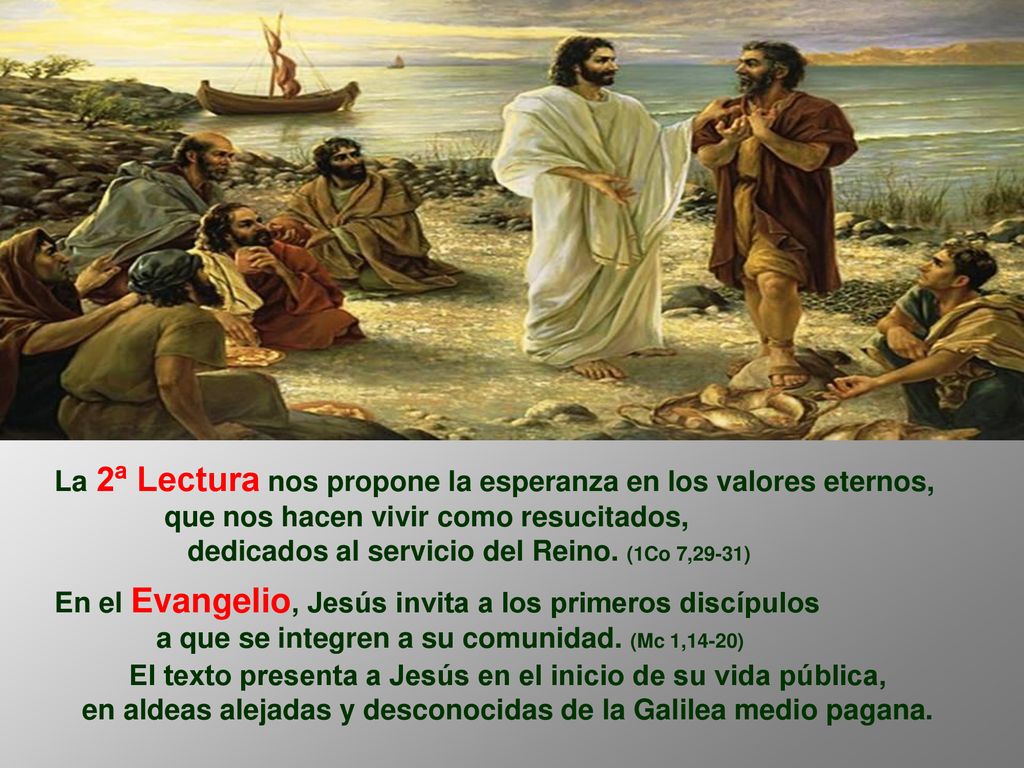 El texto presenta a Jesús en el inicio de su vida pública,