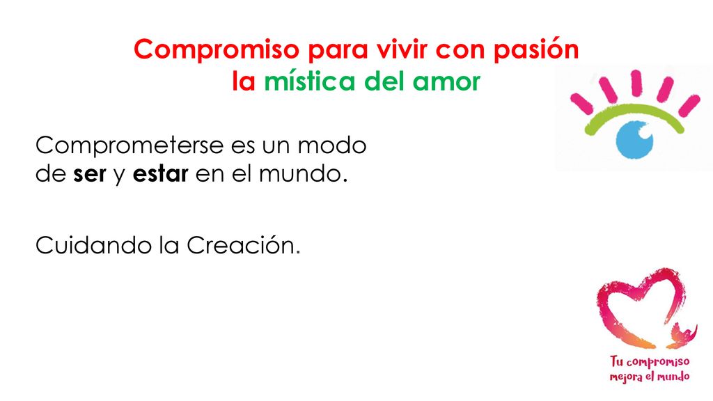Compromiso para vivir con pasión la mística del amor