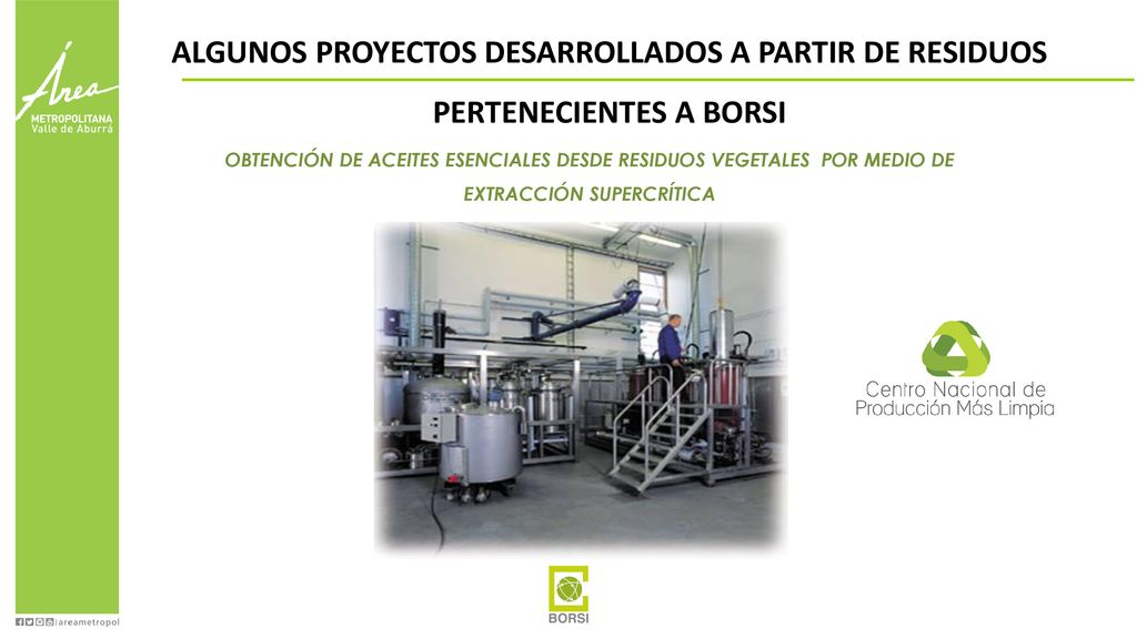 ALGUNOS PROYECTOS DESARROLLADOS A PARTIR DE RESIDUOS PERTENECIENTES A BORSI