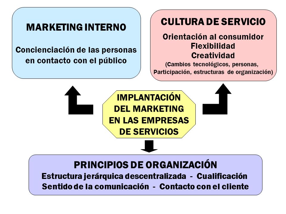 MARKETING INTERNO CULTURA DE SERVICIO PRINCIPIOS DE ORGANIZACIÓN