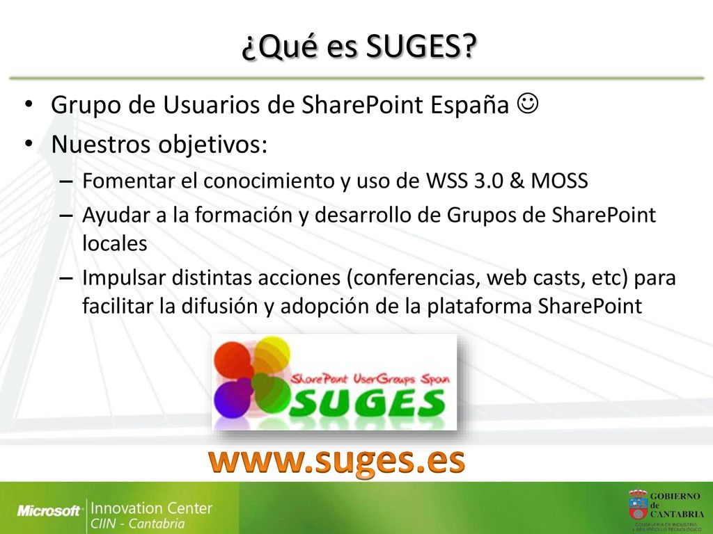 ¿Qué es SUGES Grupo de Usuarios de SharePoint España 
