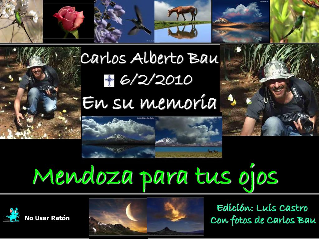 Mendoza para tus ojos En su memoria Carlos Alberto Bau 6/2/2010