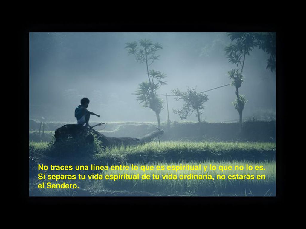 No traces una línea entre lo que es espiritual y lo que no lo es