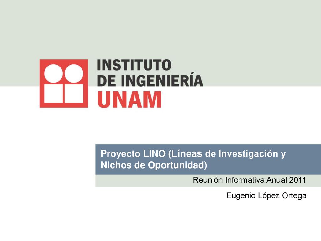 Proyecto LINO (Líneas de Investigación y Nichos de Oportunidad)