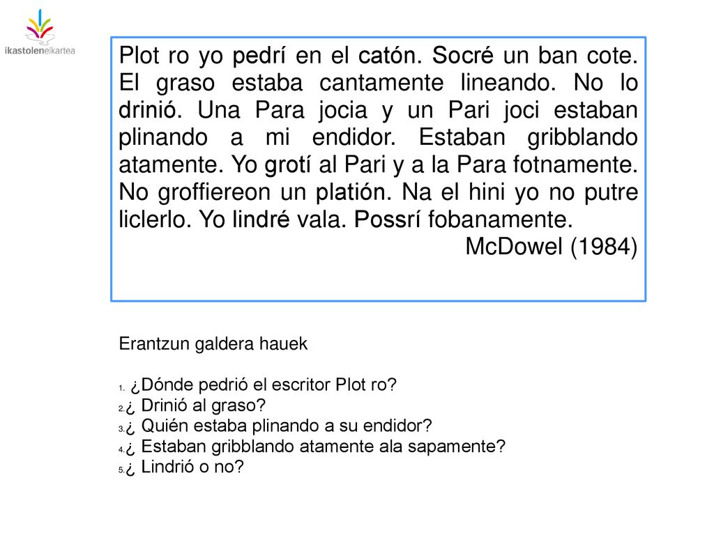 Plot ro yo pedrí en el catón. Socré un ban cote
