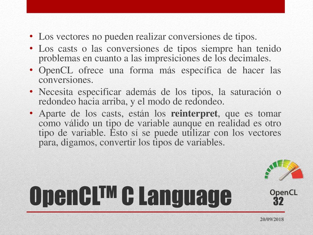 Los vectores no pueden realizar conversiones de tipos.